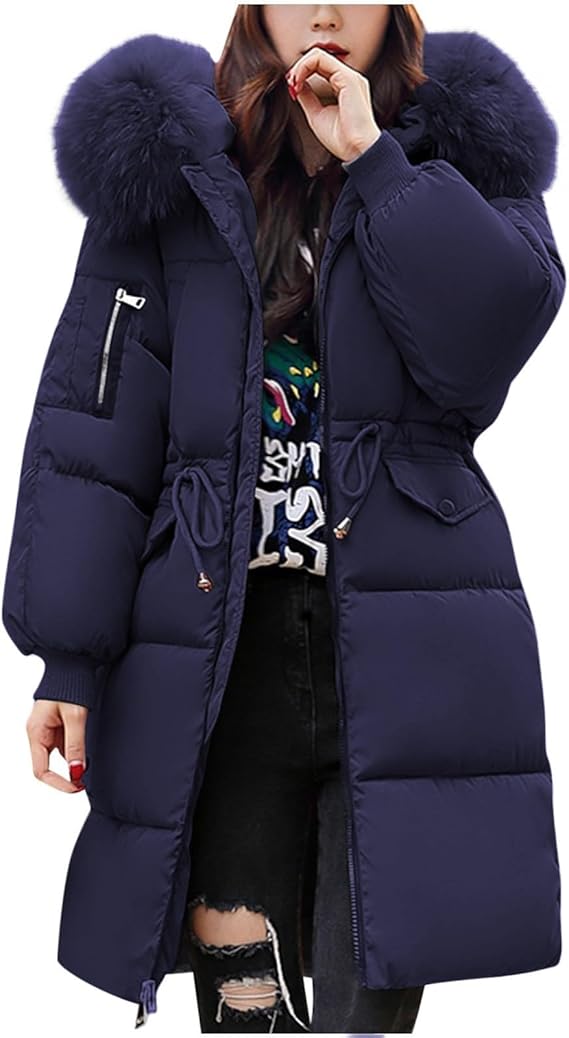 Women's Long Quilted Puffer Coat