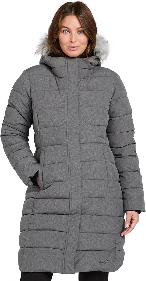 Insulated Fur-Trimmed Parka Coat